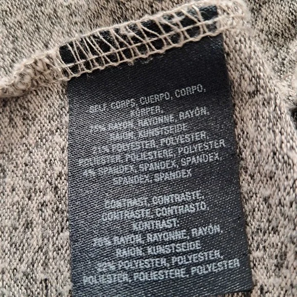 Anthropologie COA Tunic Top XS Asymmetrical Tiered Hem Long Sleeve Eclectic Edgy - Picture 7 of 8